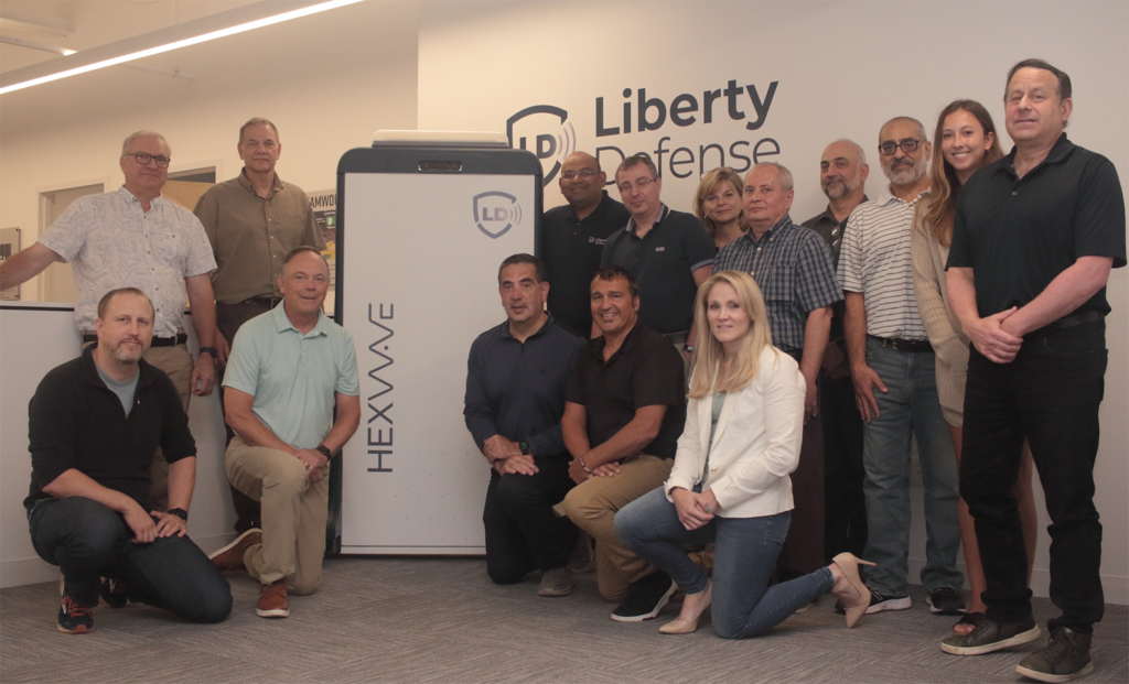 Liberty Defense team pictured with HEXWAVE 